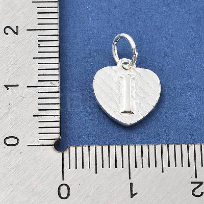 925 Sterling Silver Heart with Capital Letter Charms STER-S009-13I-S-1
