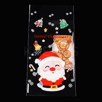 Christmas Theme Self-adhesive Plastic Bakeware Bag ABAG-F006-03-1