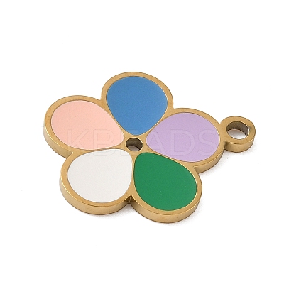304 Stainless Steel Enamel Pendants LS-STAS-K312-07F-G-1
