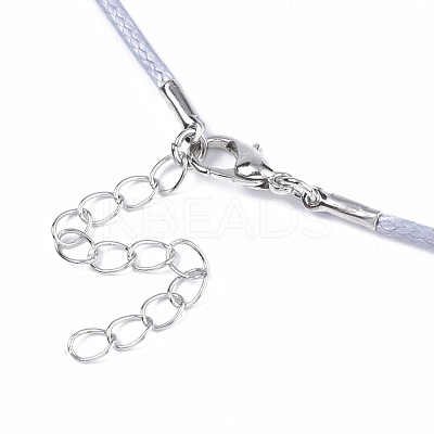 Waxed Cotton Cord Necklace Making MAK-S032-1.5mm-B17-1