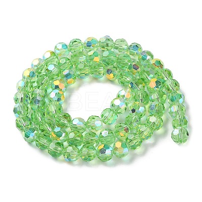 Electroplate Glass Beads Strands GLAA-Q099-E01-02-1