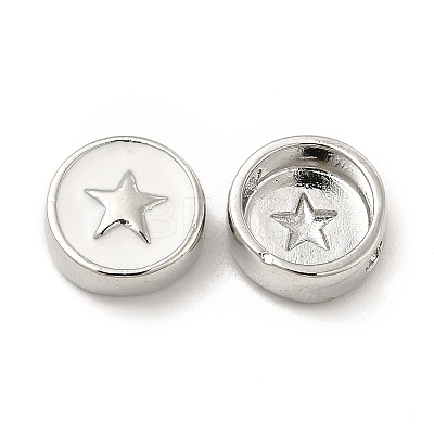Brass Enamel Beads KK-E068-VB453-2-1
