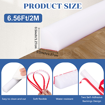 TPE Collapsible Shower Threshold Water Dam AJEW-WH20070-004B-01-1