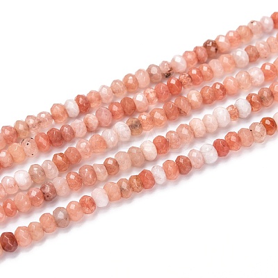 Dyed Natural Malaysia Jade Rondelle Beads Strands X-G-E316-2x4mm-42-1