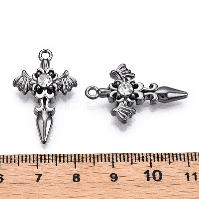 Alloy with Rhinestone Pendants LS-X-PALLOY-N176-12B-NR-1