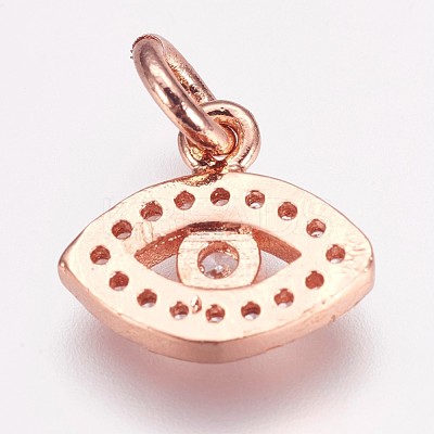 Brass Micro Pave Cubic Zirconia Charms ZIRC-G087-30-1
