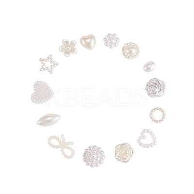 ABS Plastic Imitation Pearl Cabochons OACR-CJ0001-08-1