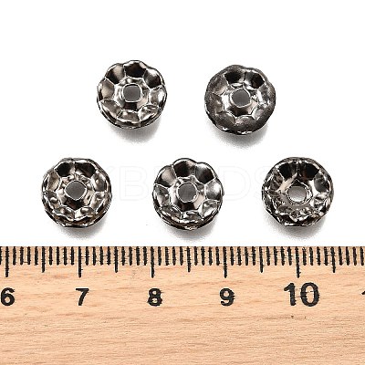 Brass Grade A Crystal Rhinestone Spacer Beads RB-A006-10MM-B-1