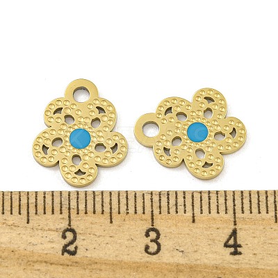 316 Surgical Stainless Steel Enamel Charms STAS-M073-25G-1