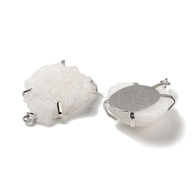 Natural Druzy Quartz Crystal Pendants G-C096-01P-1