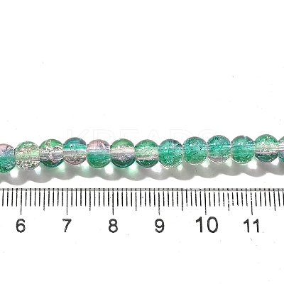 Crackle Glass Beads Strands CCG-C002-6mm-07-1
