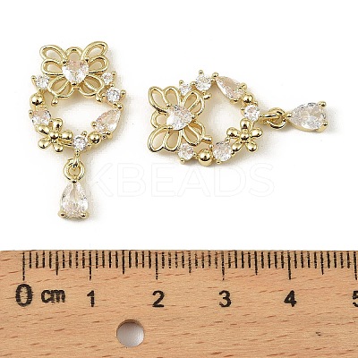 Brass Micro Pave Cubic Zirconia Pendants LS-KK-C107-03G-1