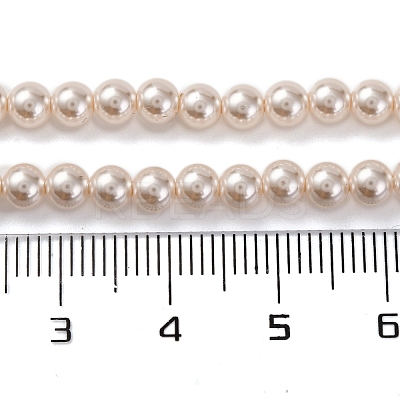 Baking Paint Pearlized Glass Pearl Round Bead Strands PEAR-H019-02A-02-1