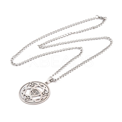 304 Stainless Steel Enamel Necklaces NJEW-Q338-08P-1