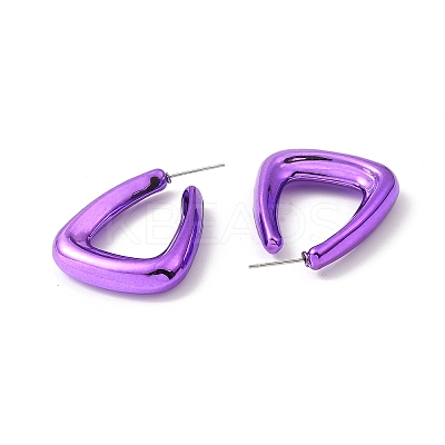 Triangle Acrylic Stud Earrings EJEW-P251-06-1