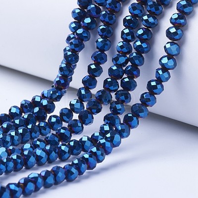 Electroplate Transparent Glass Beads Strands EGLA-A034-T4mm-UA02-1