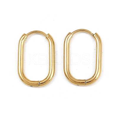 304 Stainless Steel Oval Hoop Earrings EJEW-K268-36G-1