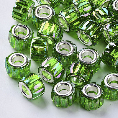 Transparent Resin European Beads RPDL-Q023-A-B-1