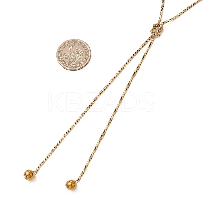 304 Stainless Steel Box Chain Lariat Necklaces NJEW-JN05887-1