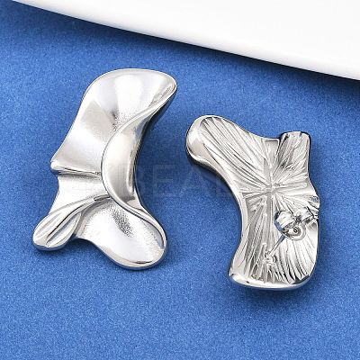 304 Stainless Steel Nuggets Stud Earrings EJEW-K268-77P-1