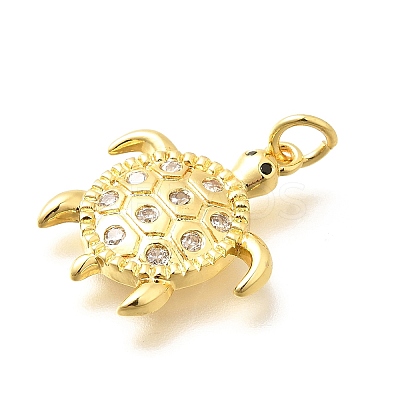 Brass Micro Pave Cubic Zirconia Pendants KK-Q040-02A-G-1