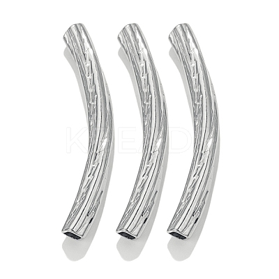 304 Stainless Steel Curved Tube Beads LS-STAS-M071-03D-P-1