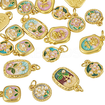 20Pcs 10 Styles Alloy Enamel Pendants FIND-TA0009-35-1