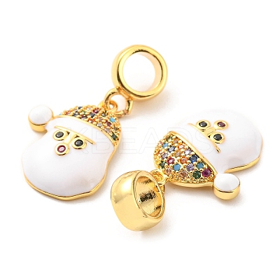 Real 18K Gold Plated Brass Micro Pave Colorful Cubic Zirconia Pendents KK-M247-28G-1