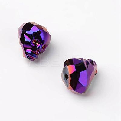 Electroplate Glass Beads EGLA-M025-M-1