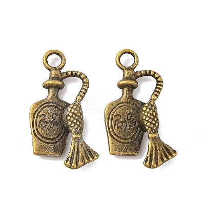 Tibetan Style Alloy Liquor Bottle Pendants X-TIBEP-A100796-AB-LF-1