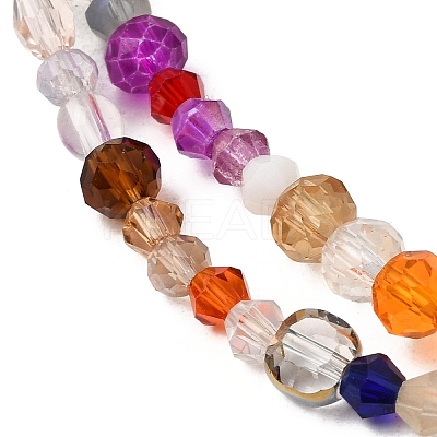 Mixed Electroplate Glass Beads Strands EGLA-A003-01-1