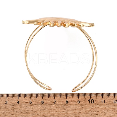 Alloy & Iron Cuff Bangles for Women BJEW-F501-01B-KCG-1