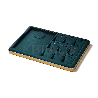 10-Slot PU Leather Pendant Necklace Display Tray Stands VBOX-C003-10A-1