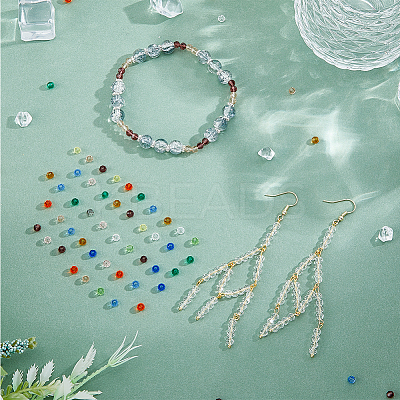 1800Pcs 12 Colors Transparent Glass Beads Strands EGLA-DC0001-02-1