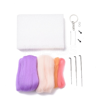 DIY Constellation Doll Keychain Needle Felting Kit DIY-D068-01P-08-1