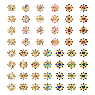 260Pcs 13 Style CCB Plastic with Rhinestones Cabochons FIND-CW0001-10-1