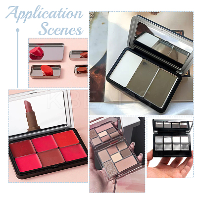 80Pcs 4 Styles Rectangle Aluminum & 20Pcs Square Iron Empty Palette Pans FIND-PH0020-97-1