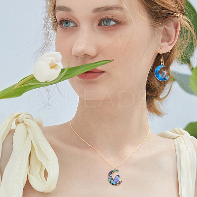 54Pcs 9 Styles Alloy Printed Pendants FIND-DC0003-77-1
