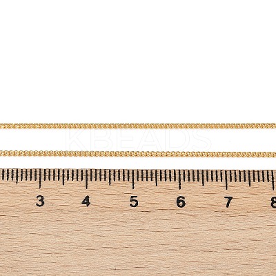 Long-Lasting Plated Brass Curb Chain Necklaces X-NJEW-K112-07G-NF-1