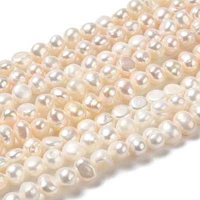 Natural Cultured Freshwater Pearl Beads Strands PEAR-E017-24-1