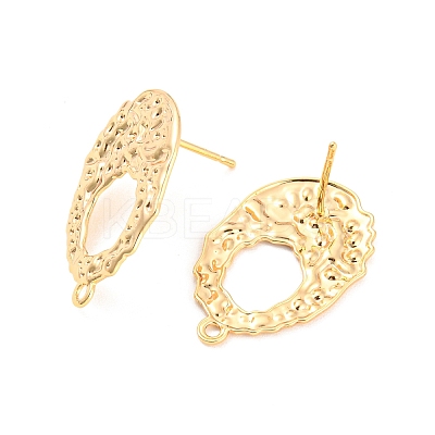 Rack Plating Brass Stud Earring Findings KK-M261-56G-1