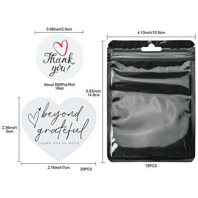 Thanksgiving Day Theme Rectangle Plastic Packaging Yin-yang Resealable Bags OPP-FS0001-12-1