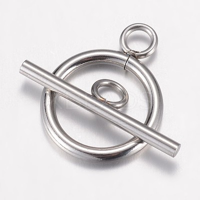 Non-Tarnish 304 Stainless Steel Toggle Clasps LS-X-STAS-G071-36P-1