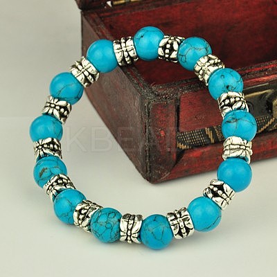 Fashion Tibetan Style Bracelets BJEW-JB00887-02-1