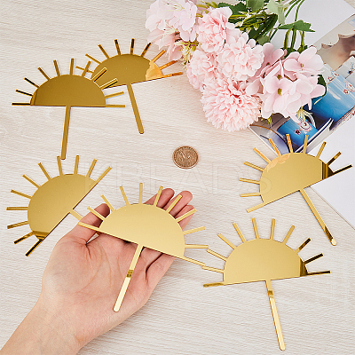 8Pcs Sun Birthday Cake Toppers OACR-CP0001-01-1