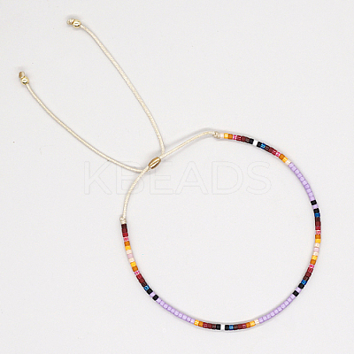 Glass Seed Braided Bead Bracelet CG0646-6-1