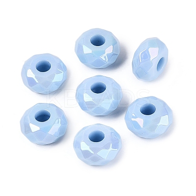 Opaque Acrylic European Beads OACR-E033-23F-1