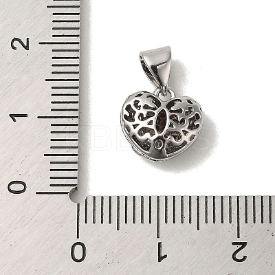 Brass Micro Pave Cubic Zirconia Charms KK-C058-06P-1