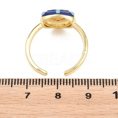 Brass Micro Pave Cubic Zirconia Cuff Open Rings for Women RJEW-K264-16G-02-1
