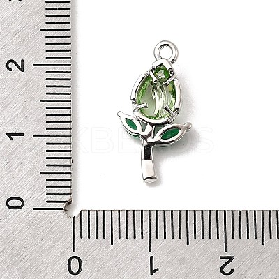 Brass Micro Pave Cubic Zirconia Pendants KK-D408-01P-1